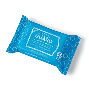 image:imageAQUA GUARD AfterSwim Face amp Body Wipes  Neutralize chlorine scent and residue  Moisturizing RINSEFREE Formula 2 Packs of 251